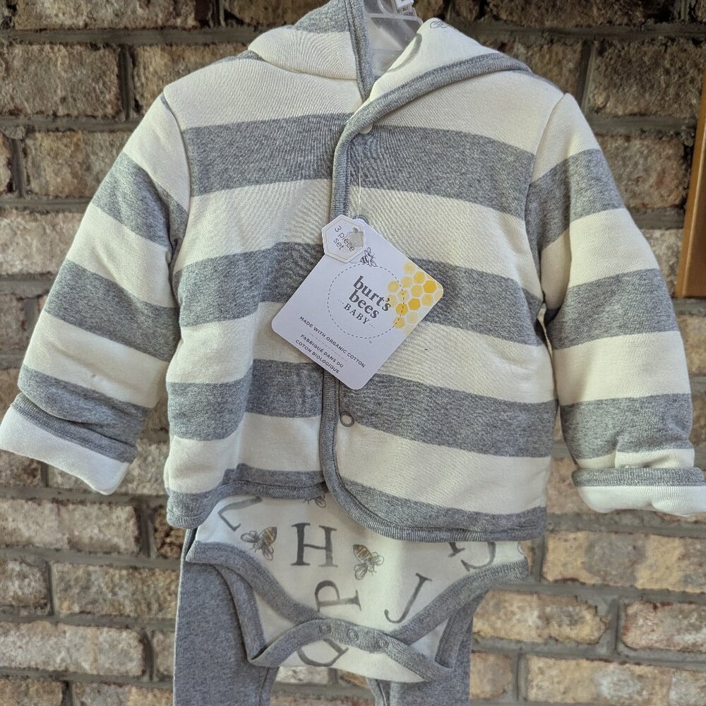 Burt's Bees Baby Organic Cotton 3-Piece Outfit 3-6 months